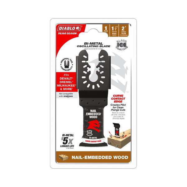 Photo of 1-1/4" Demo Demon Universal Fit Bi-Metal Oscillating Blade for Nail-Embedded Wood