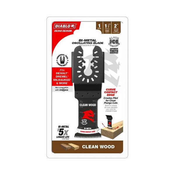 Photo of 1-1/4" Demo Demon Universal Fit Bi-Metal Oscillating Blade for Clean Wood