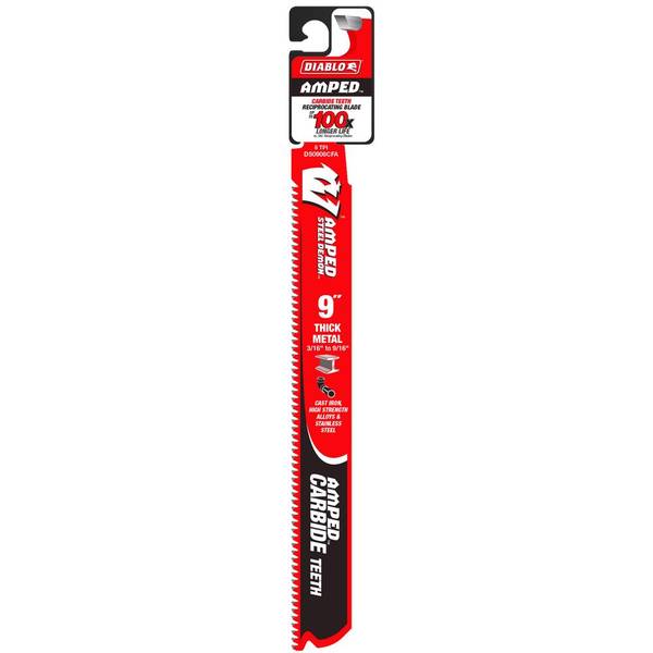 Photo of 9" 8TPI AMPED Steel Demon Carbide Teeth Reciprocating Saw Blade for Thick Metal