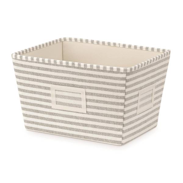 Photo of Small Wide Stripe Fabric Storage Tote