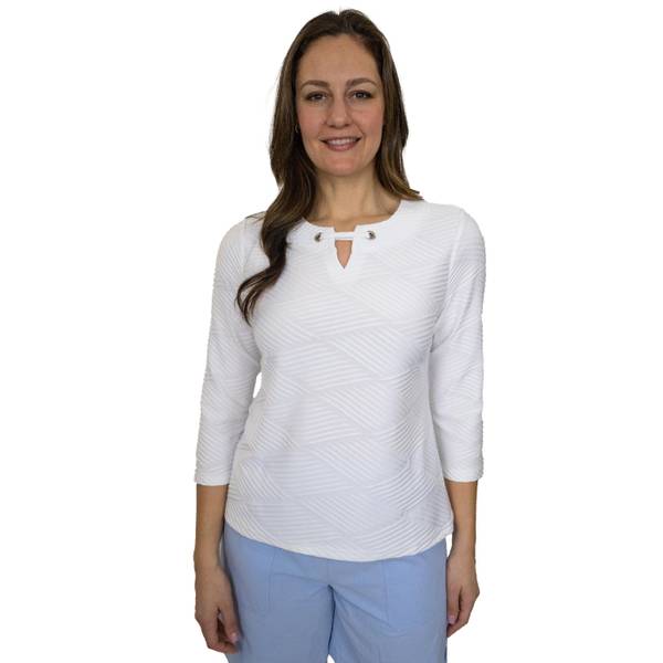 Photo of Women's 3/4 Sleeve Split Neckline Top