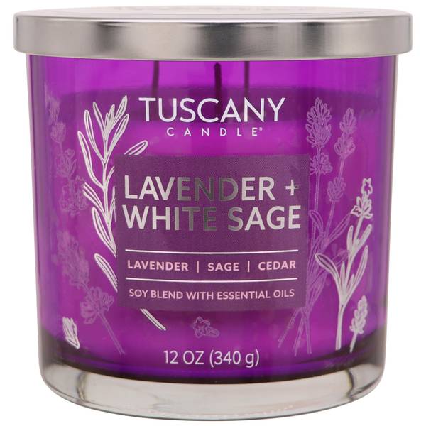 Photo of 12 oz Lavender + White Sage Candle