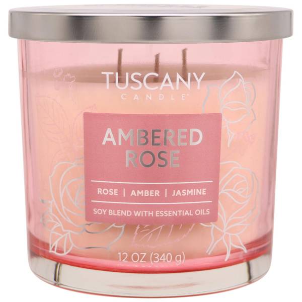 Photo of 12 oz Ambered Rose Candle