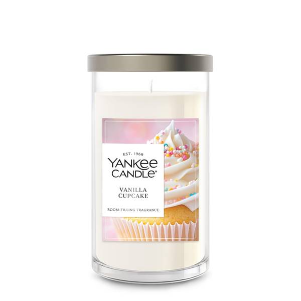 Photo of 13 oz Vanilla Cupcake Pillar Candle