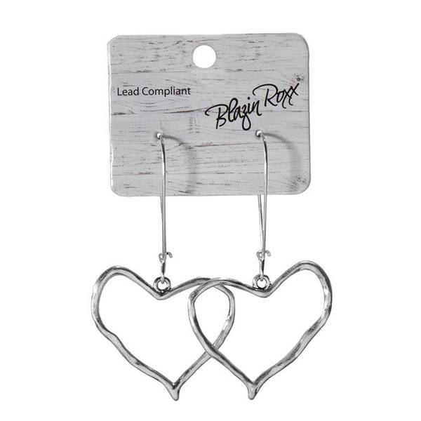 Photo of Earrings, Dangle Silver Hearts