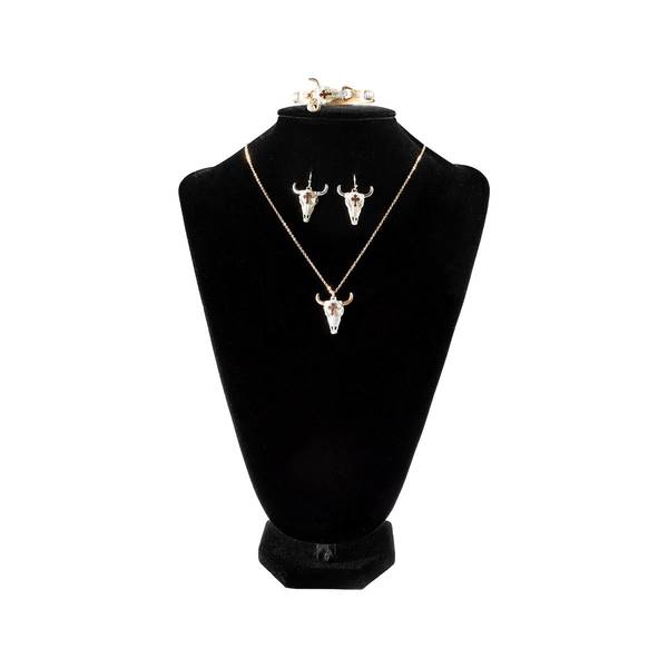 Photo of Skull Head Necklace Set, Gold