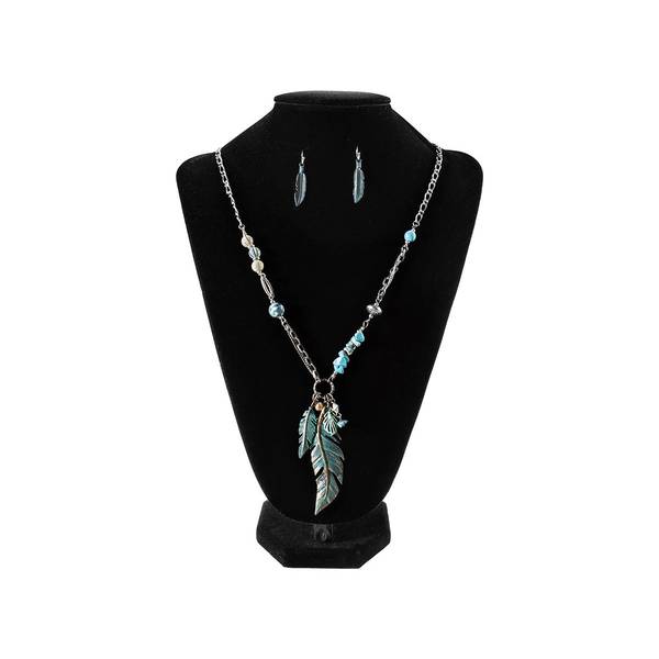 Photo of Necklace Set, Patina Feathers