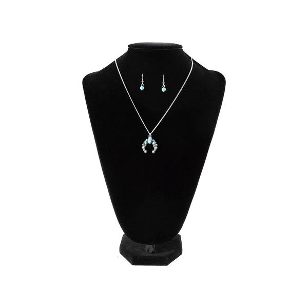 Photo of Women's Turquoise Squash Blossom Necklace Set