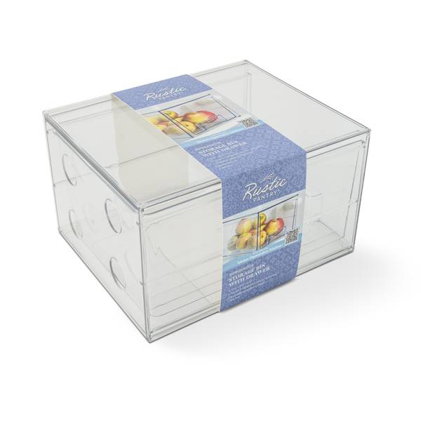 Photo of 10.63"x8.78"x6.3" Fridge Bin Organizer with Drawer