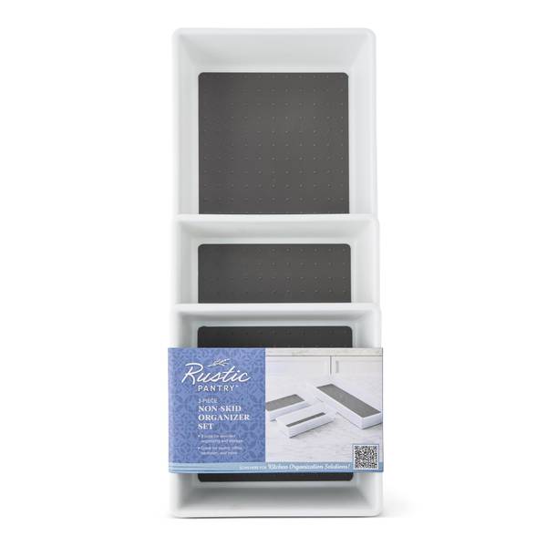 Photo of 3pc Assorted Non-Skid Organizer Set- Charcoal