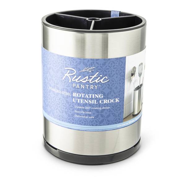 Photo of Stainless Steel Rotating Utensil Crock
