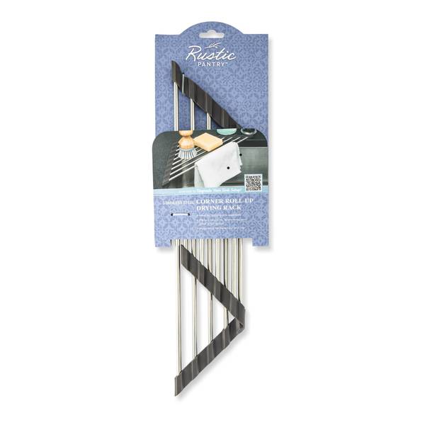 Photo of Silver Corner Roll up Drying Rack - Charcoal