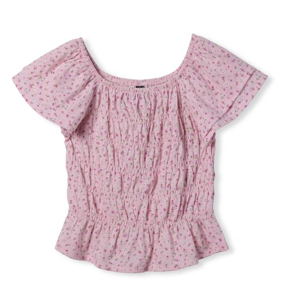 Photo of Girls Ruffle Sleeve Smocked Top