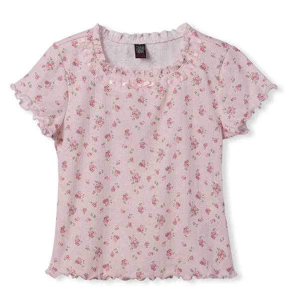 Photo of Girls Square Neck Lace Trim Top