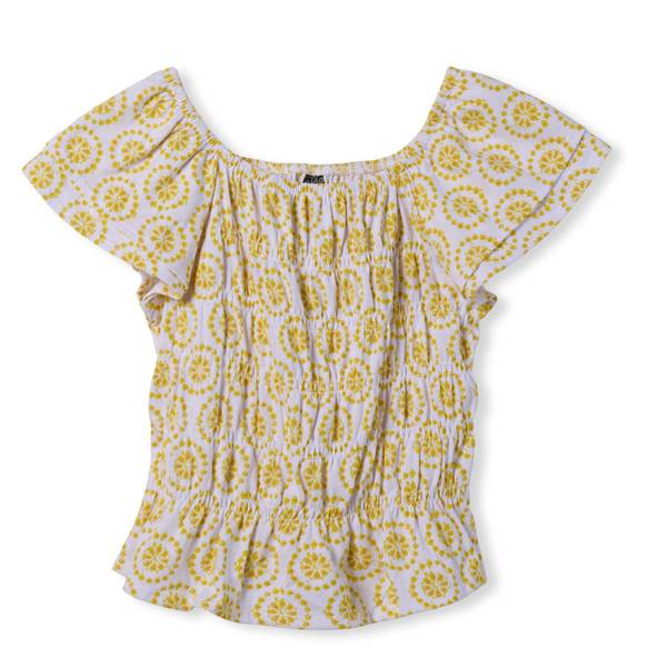 Photo of Girls Ruffle Sleeve Smocked Top