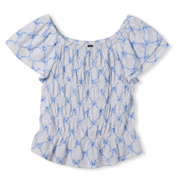 Photo of Girls Ruffle Sleeve Smocked Top
