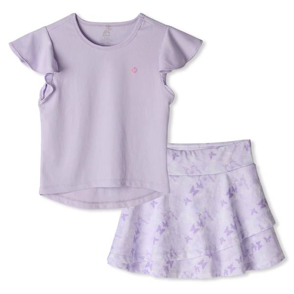 Photo of Girl's 2-Piece Rib Tee Skort Set