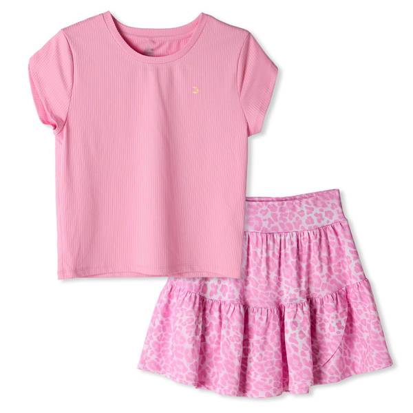 Photo of Girl's 2-Piece Short Sleeve Tulip Tee Skort Set