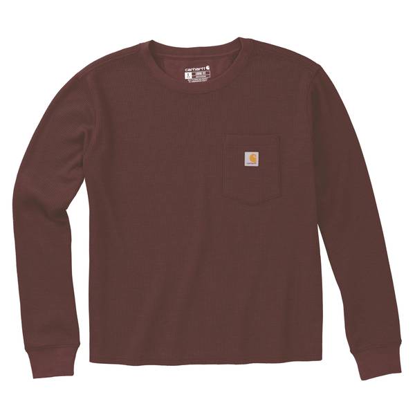 Photo of Women's Waffle Knit Loose Long Sleeve T-Shirt