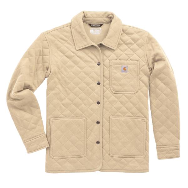 Carhartt Women's Paxton Quilted Shirt Jacket, Large, Oat Milk