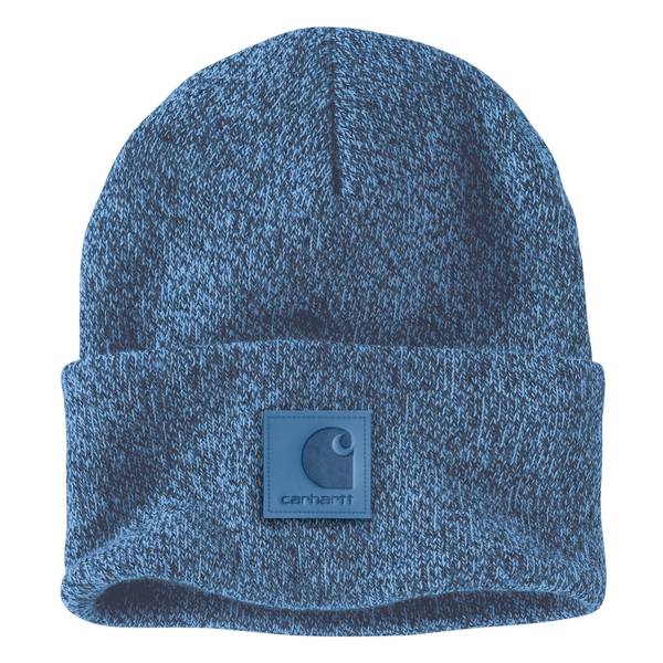 Carhartt Men's Leatherette Watch Cap Beanie | Workwear BlueSuperstorm Marl