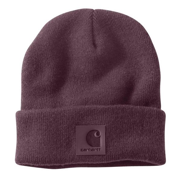 Carhartt Men's Leatherette Watch Cap Beanie | Deep Cherrywood