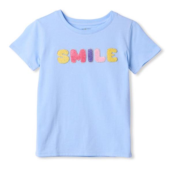 Photo of Girl's Chenille Smile Embellished Tee