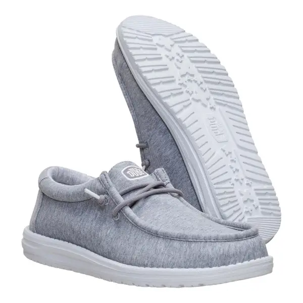 HELD MY-07 スキー靴 ホワイト/グレー Hey Dude Men's Wally Stretch Jersey Shoes, Grey, 7 - 45433-030-7