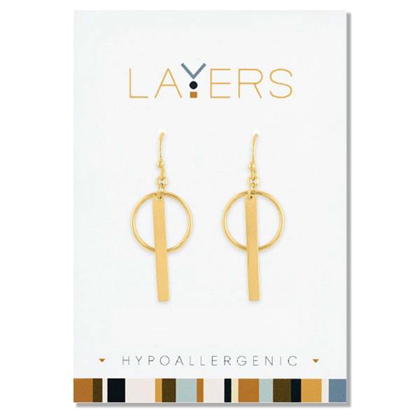 Photo of Circle and Bar Dangle Earrings