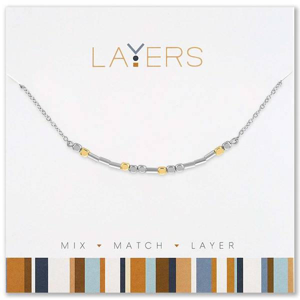 Photo of Silver Two-Tone Mini Beaded Necklace