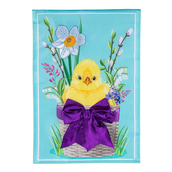 Photo of Easter Bow Basket Applique Garden Flag