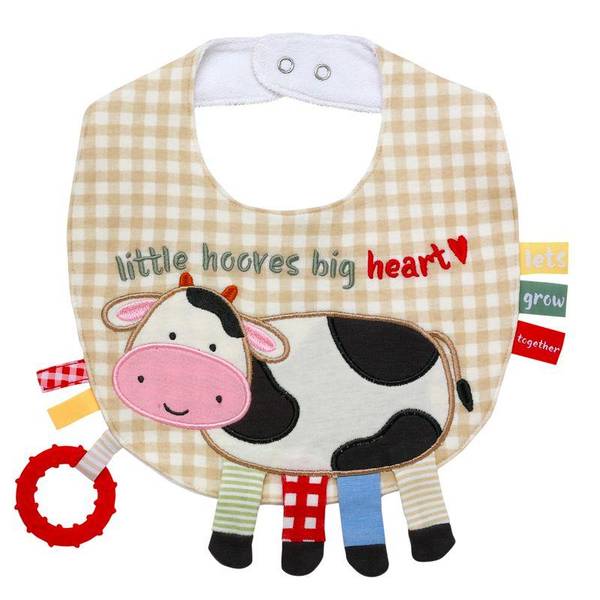Photo of Cow "Little Hooves Big Heart" Activity Bib