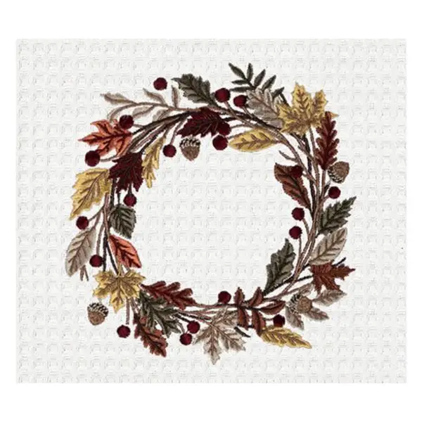 C&F Enterprises Harvest Wreath Kitchen Towel - C861002713A
