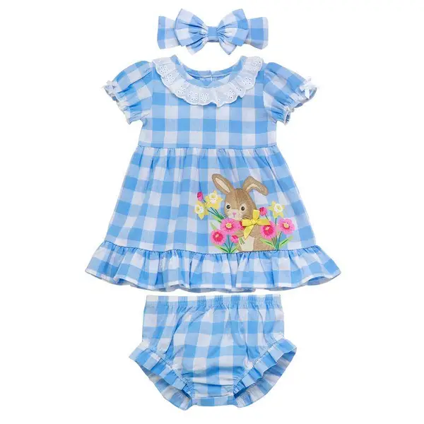 Baby Starters Infant Girls Gingham Dress Set - A5443601-3M | Blain's Farm &  Fleet