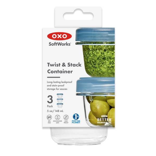 Photo of 3-Pack Soft Works 5 oz Twist 'n Stack Container