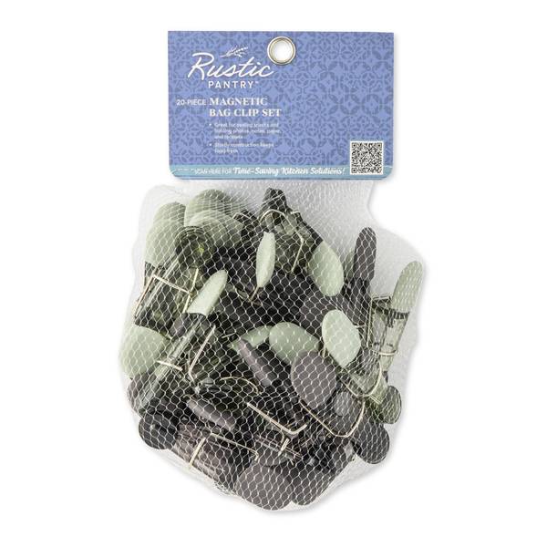 Photo of 20-Piece Magnetic Bag Clip Set- Charcoal/Sage