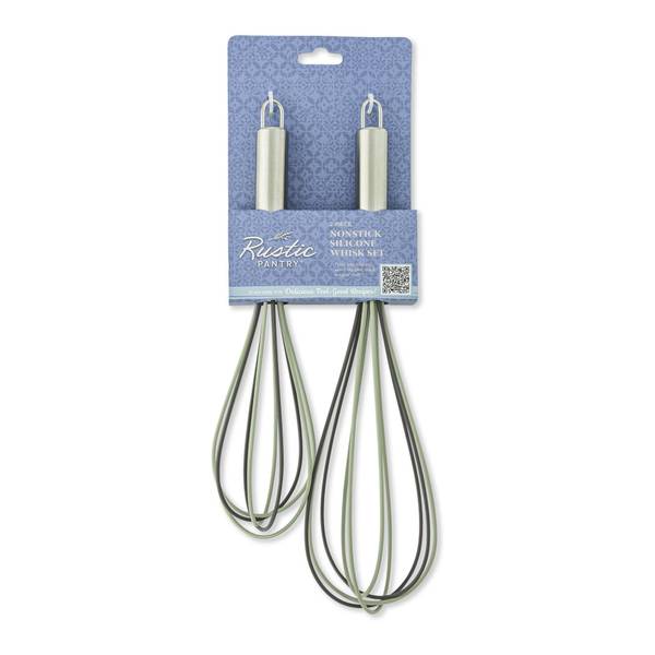 Photo of 2-piece Nonstick Silicone Whisk Set