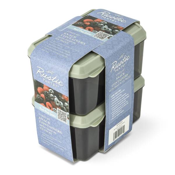 Rustic Pantry 2-Pack 16 oz Ice Snack Container
