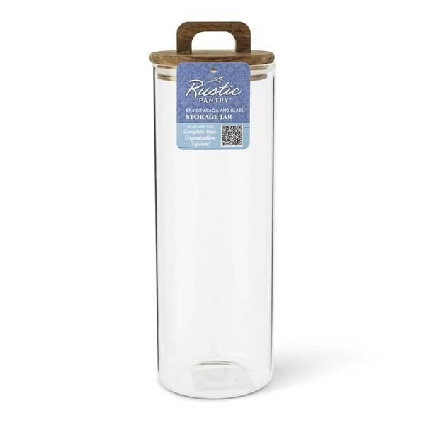 Photo of 57.4 oz Glass Canister with Acacia Lid