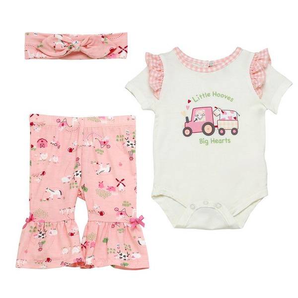 Photo of Infant Girls "Little Hooves Big Hearts" Pant Set