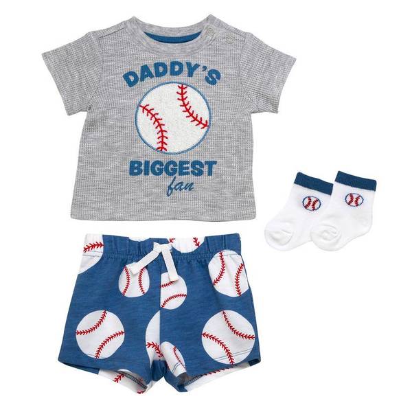 Photo of Infant Boy's Daddy's Biggest Fan Short Set