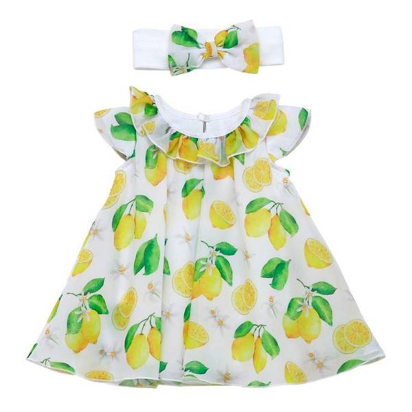 Photo of Infant Girl's Lemon Chiffon A-line Dress