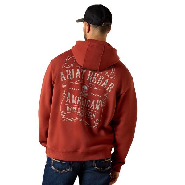 Photo of Men's Rebar Lightweight Label Full Zip Hoodie