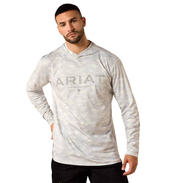 Photo of Men's Rebar Sunblocker Printed Craft Hooded Long Sleeve T-Shirt