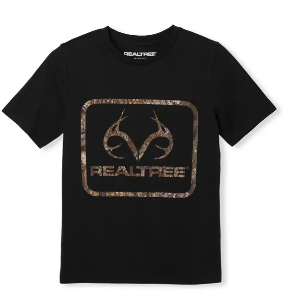 Realtree Boy's APX Camo Logo Tee - 263RT4020-93J-M | Blain's Farm
