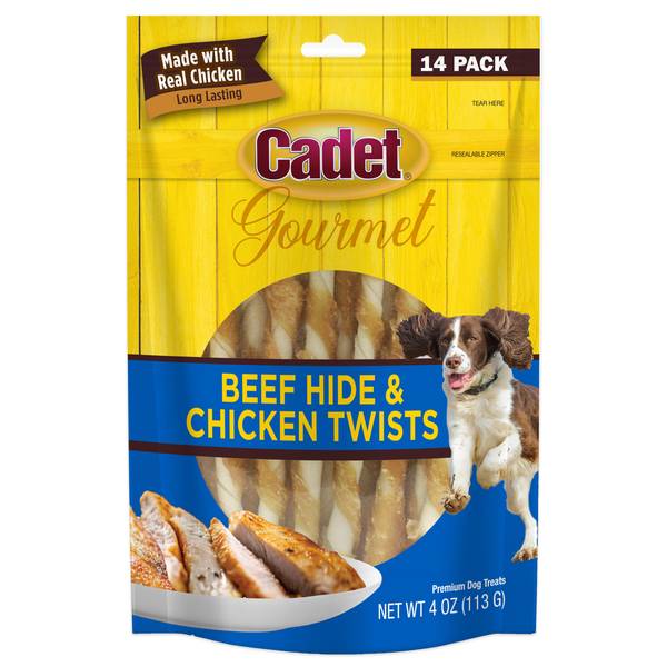 Photo of 14-Count Gourmet Beef Hide & Chicken Twists Sticks Dog Chews