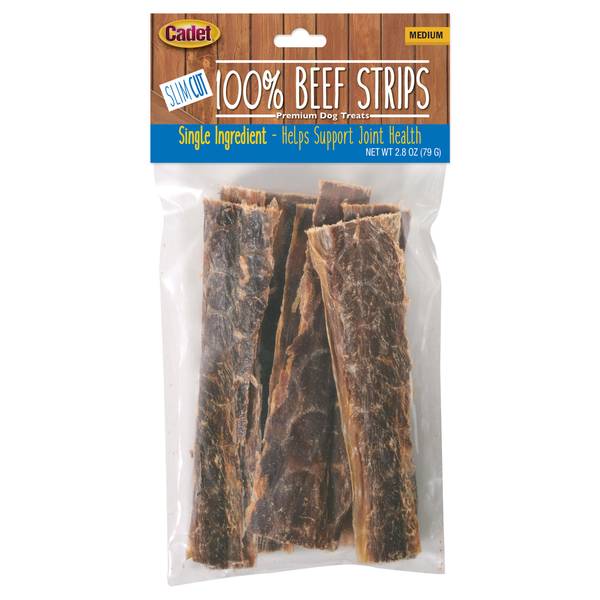 Photo of 2.8 oz Slim Cut 100% Beef Strips Dog Treats