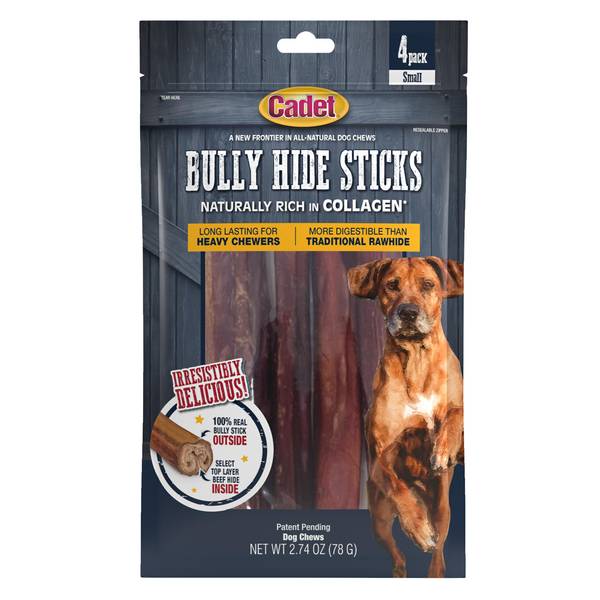 Photo of 4-Count Small Bully Hide Sticks All-Natural Dog Chews