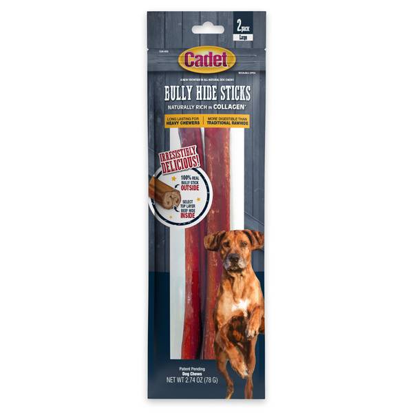 Photo of 2-Count Large Bully Hide Sticks All-Natural Dog Chews