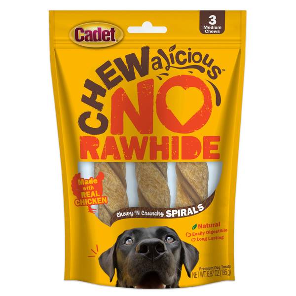 Photo of 3-Count Chewalicious Chewy 'N Crunchy Rawhide-Free Natural Spirals Chicken Dog Treat